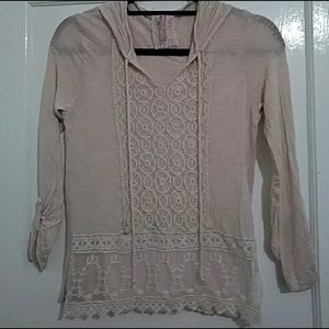 Lace Mauve Anthropologie Hoodie - Flaw, Small